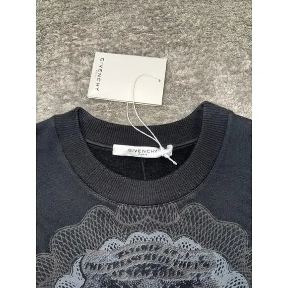 Givenchy Riccardo Tisci SS 2017 1000 Bill Dormio Black Crewneck Sweatshirt S